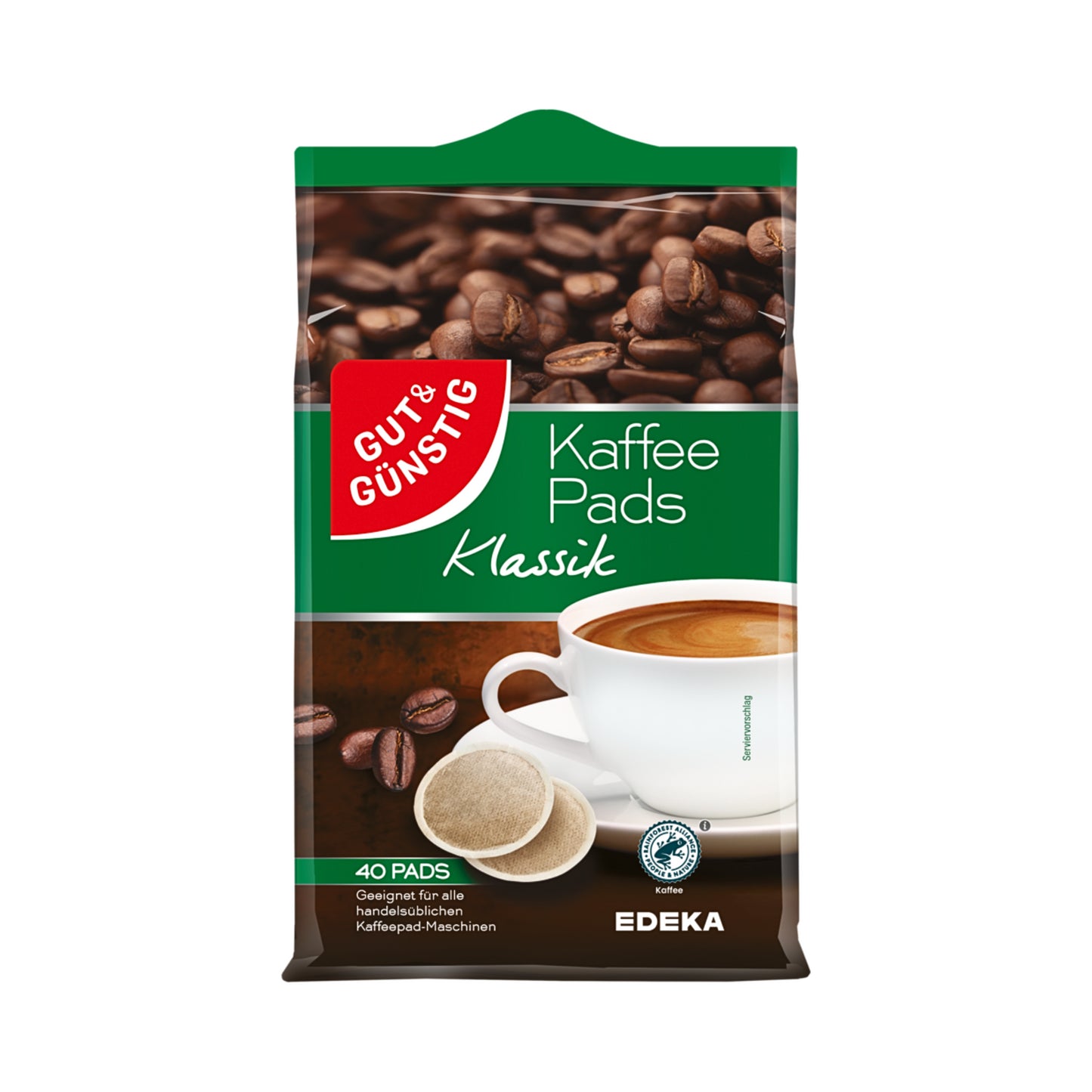 GUT&GÜNSTIG Kaffeepads Klassik 40ST 280g