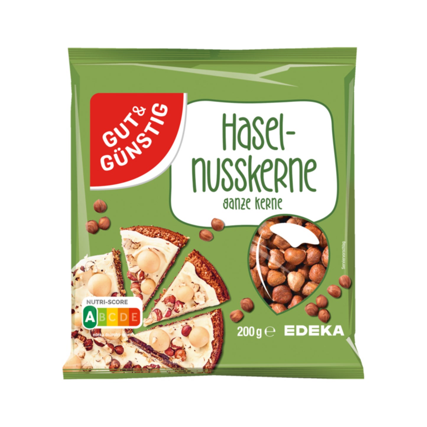 GUT&GÜNSTIG Haselnusskerne ganze natural 200g