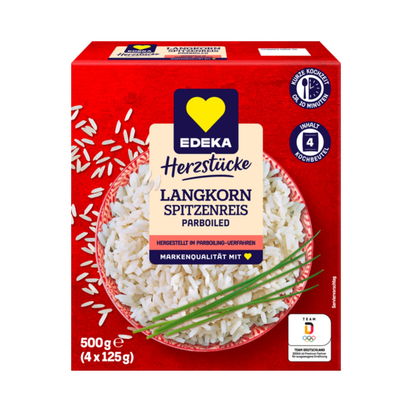 EDEKA Herzstücke Parboiled Reis im Kochbeutel 10Min 500g