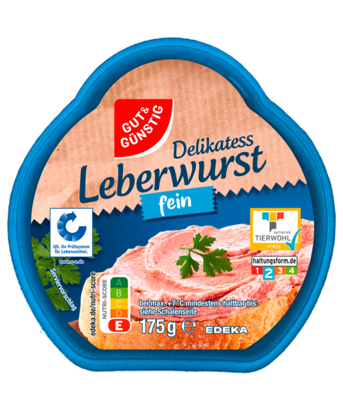 GUT&GÜNSTIG Leberwurst im Becher fein 175g QS ITW