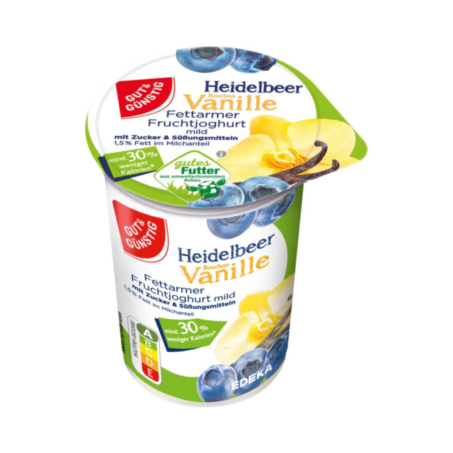 GUT&GÜNSTIG Fruchtjoghurt 1,5% Heidelbeer Vanille 250g