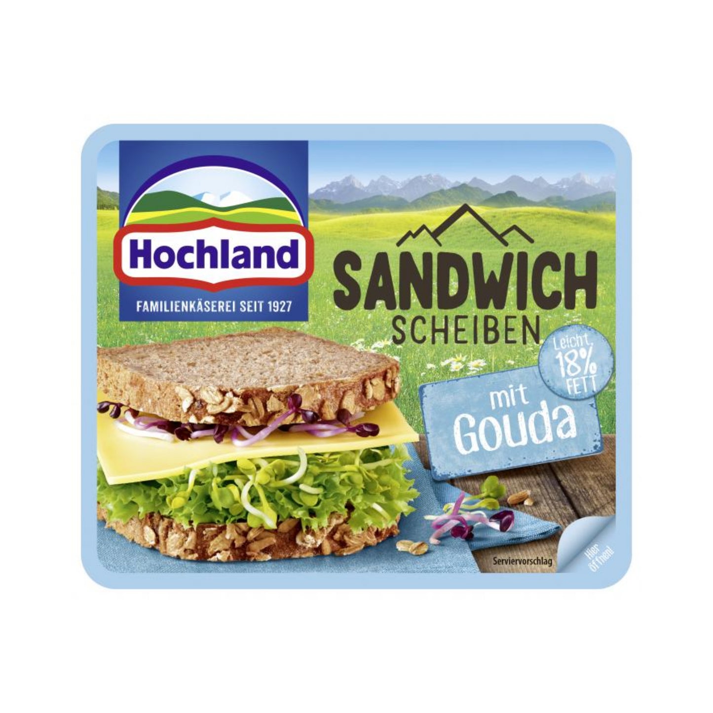 Hochland Sandwich Scheiben Butterkäse 45% 150g