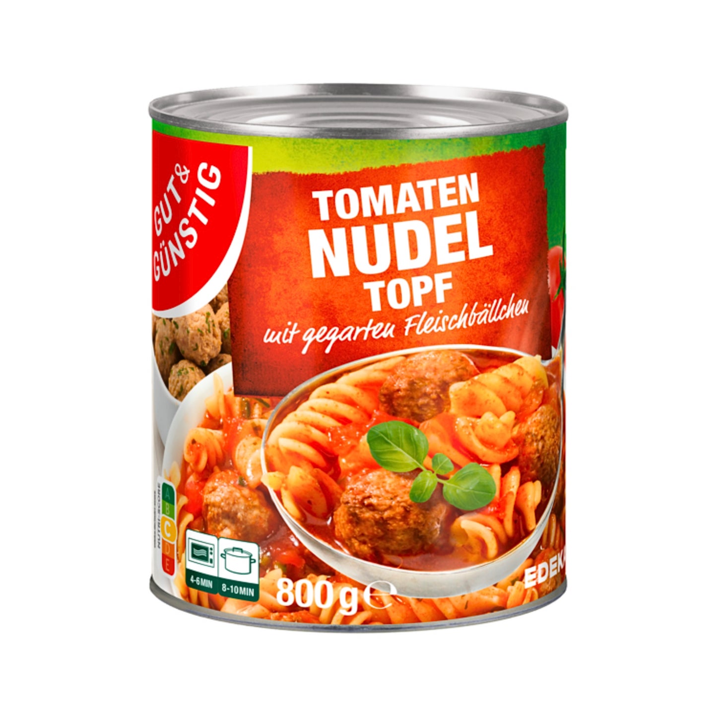 GUT&GÜNSTIG Tomaten-Nudeltopf mit Fleischbällchen 800g