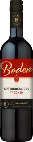 Wein-Genuss Spätburgunder Rotwein Baden QbA trocken 0,75l