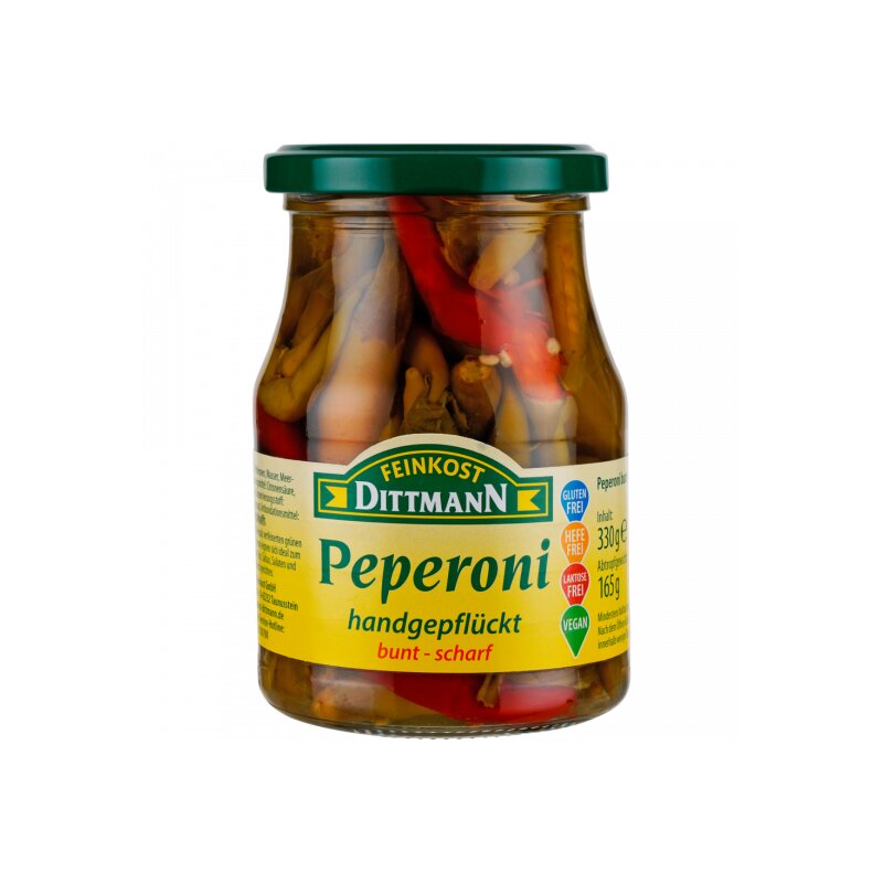 Feinkost Dittmann Peperoni bunt Scharf 330g