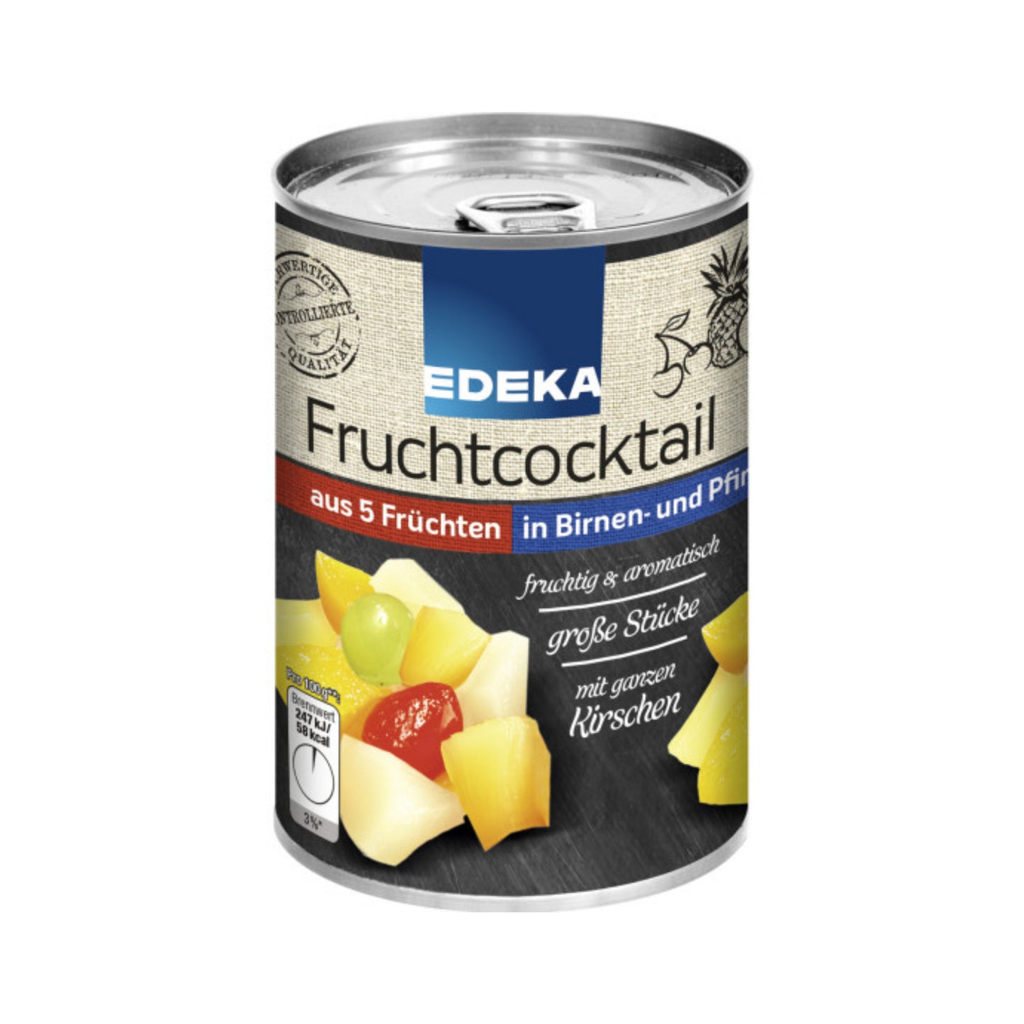 EDEKA 5-Fruchtcocktail in Birnen-und Pfirsichsaft 410g