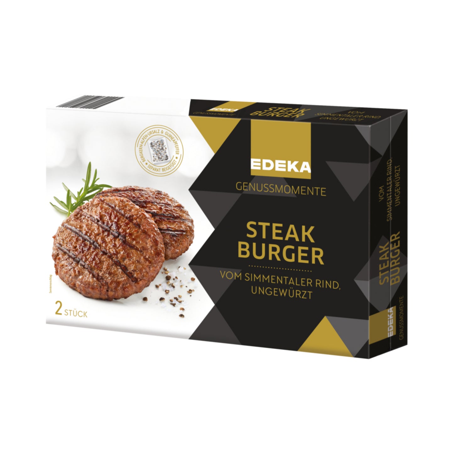 EDEKA Genussmomente Steak Burger vom Simmentaler Rind 364g QS