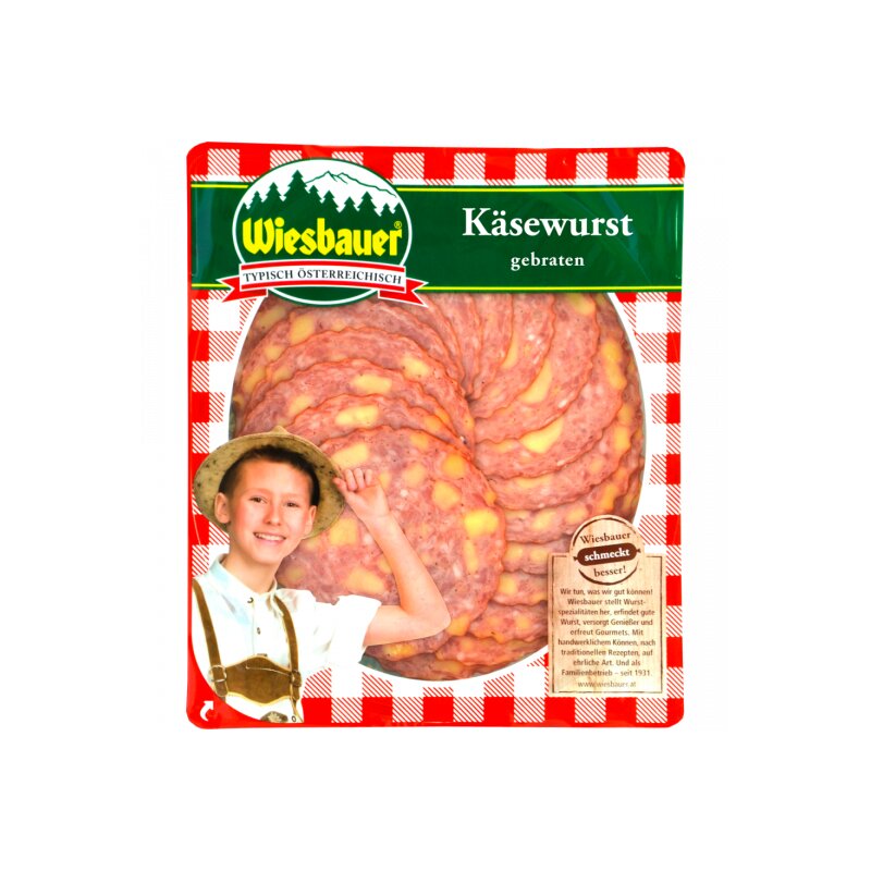 Wiesbauer Käsewurst grob gebraten 80g
