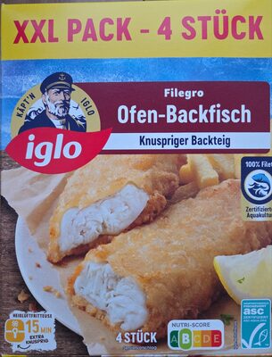 MSC Iglo Filegro Traditioneller Ofen-Backfisch XXL 480g