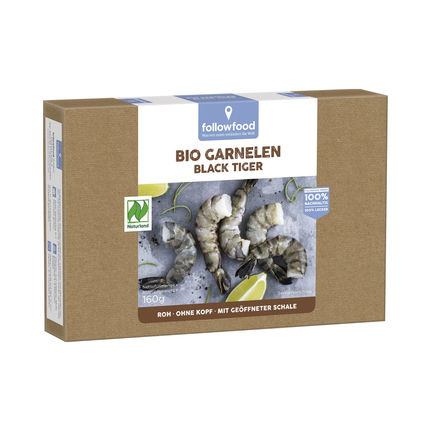 Bio Followfood Black Tiger Garnelen netto 160g
