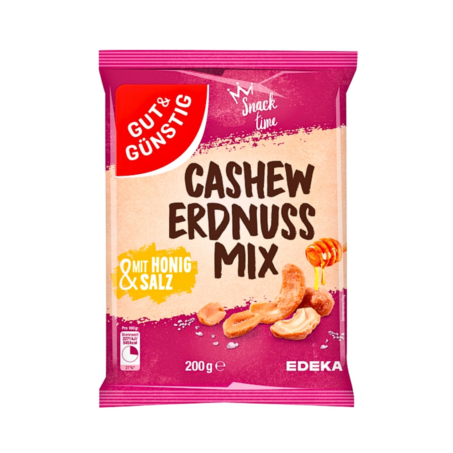 GUT&GÜNSTIG Cashew-Erdnuss-Mix Honig&Salz 200g