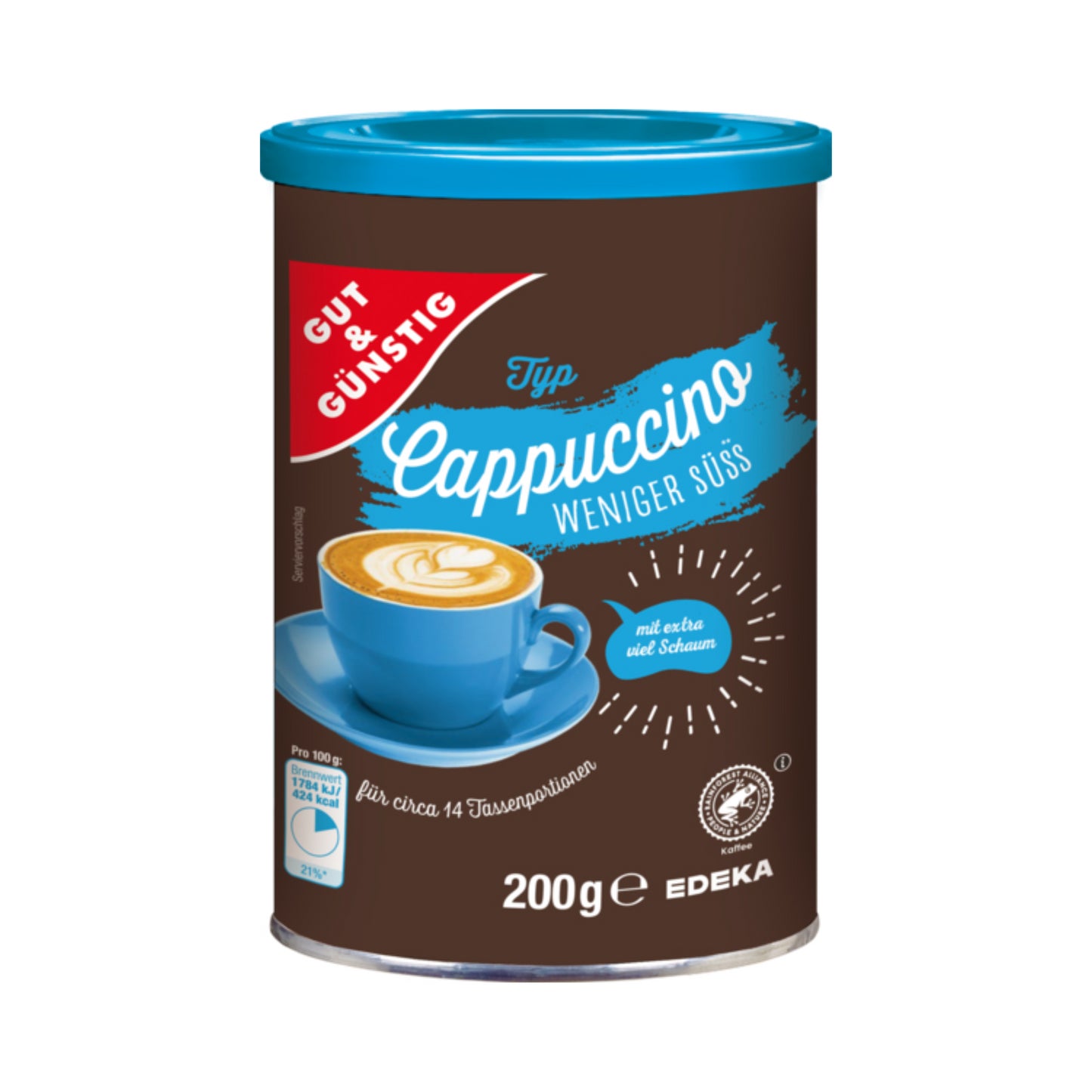 GUT&GÜNSTIG Cappuccino weniger süß 200g