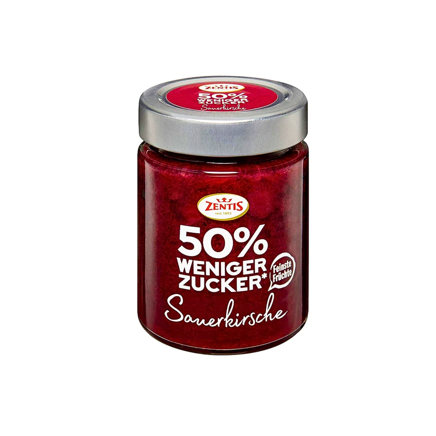 Zentis 50% weniger Zucker Fruchtaufstrich Sauerkirsche 195g