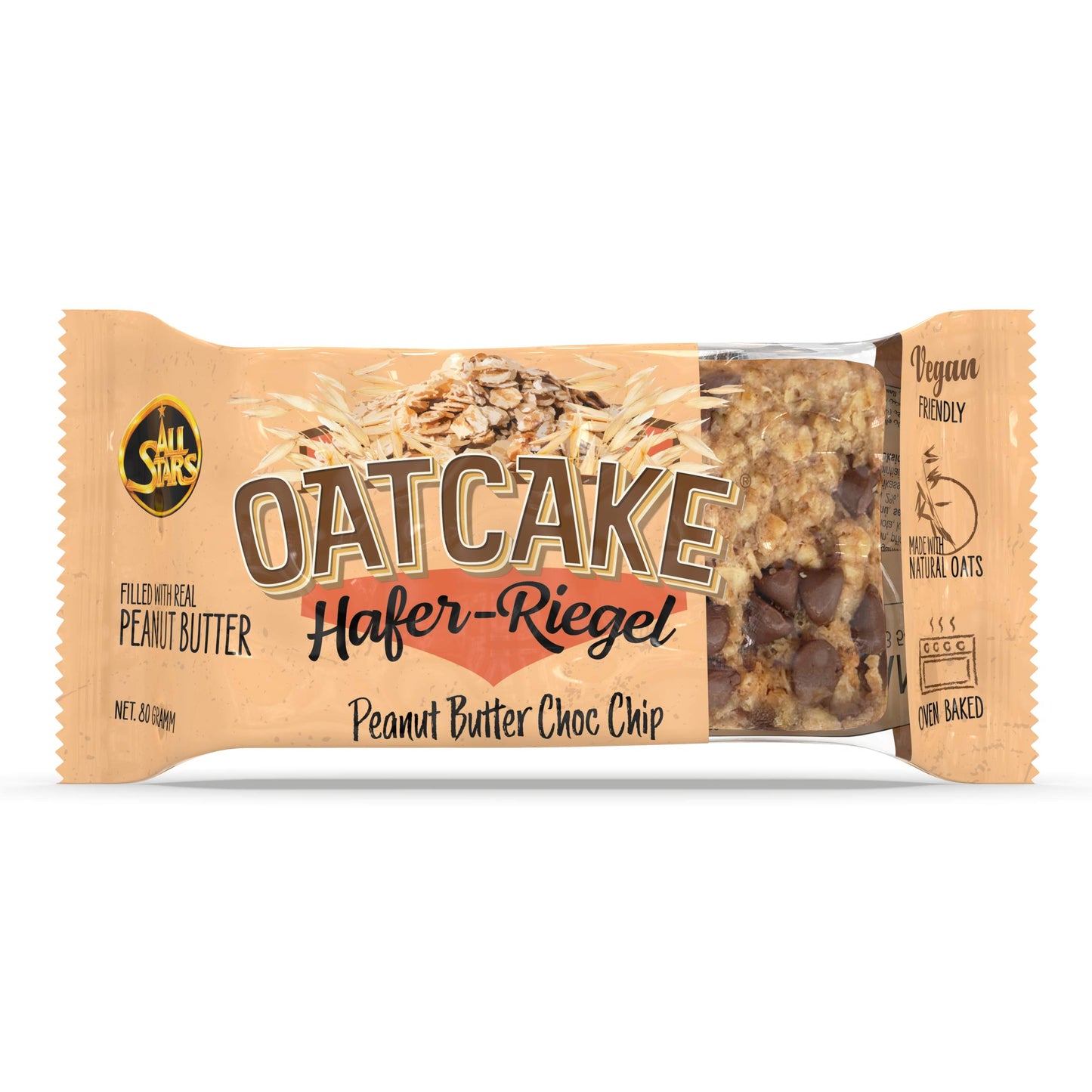 All Stars Oatcake Bar Peanut Butter Choc Chip 80g
