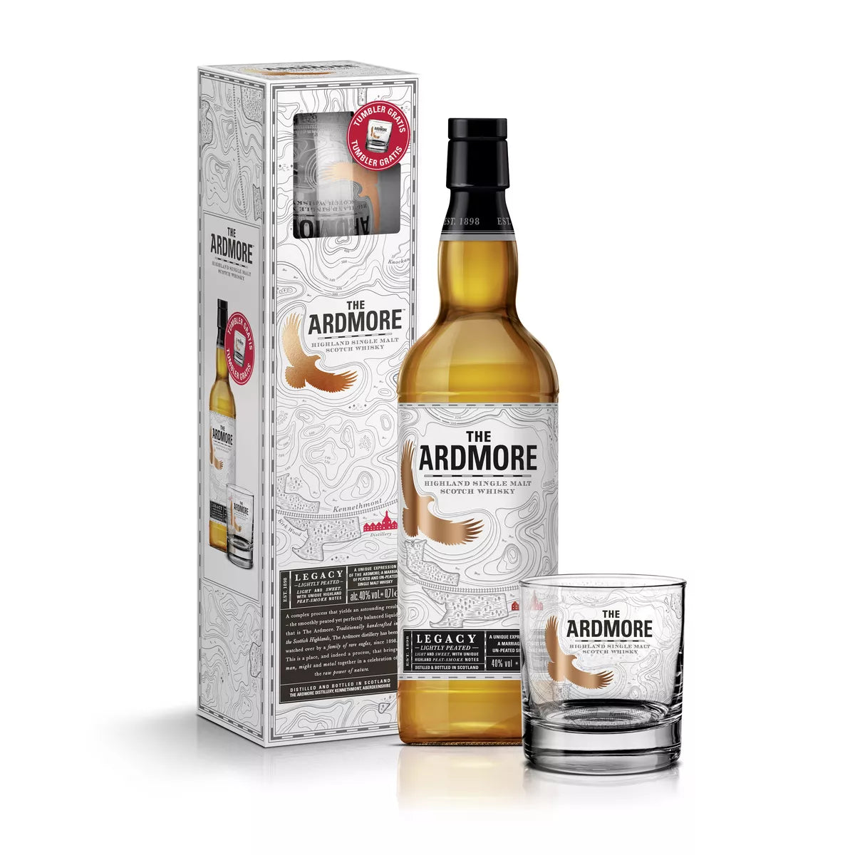 Ardmore Legacy Single Malt Scotch Whisky 40% in Geschenkpackung 0,7l