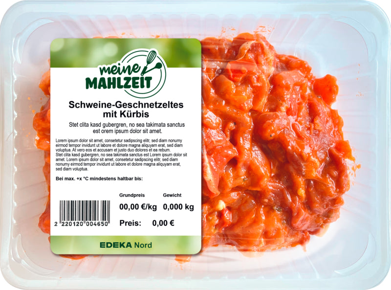 Meine Mahlzeit Schweinegeschnetzeltes mit Kürbis 500g