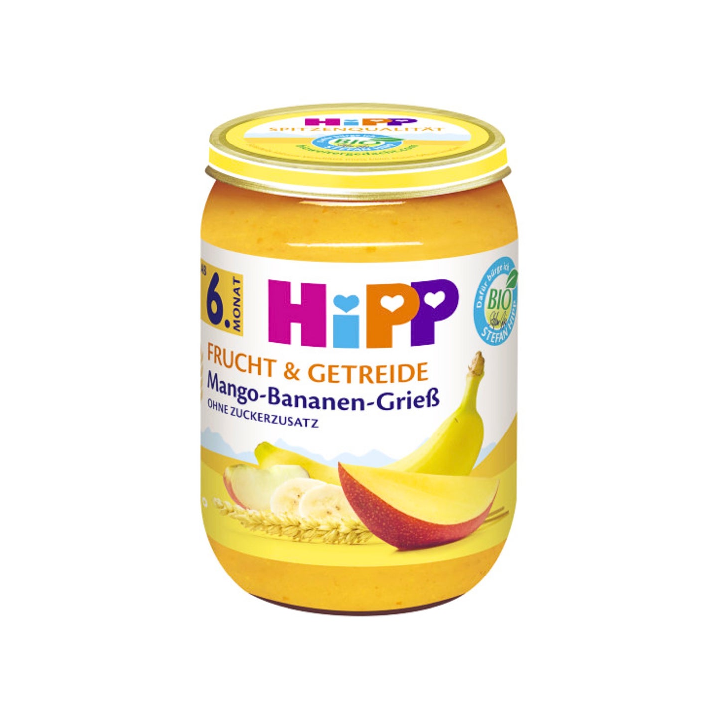 Bio Hipp Mango-Bananen-Grieß ohne Zuckerzusatz ab 6.Monat 190g