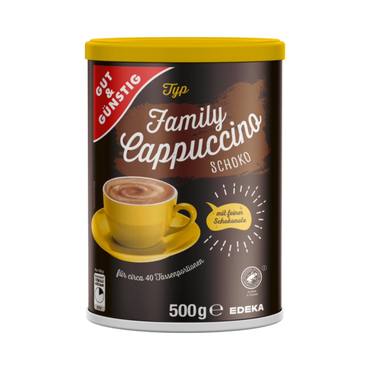 GUT&GÜNSTIG Cappuccino Family Typ Schoko 500g