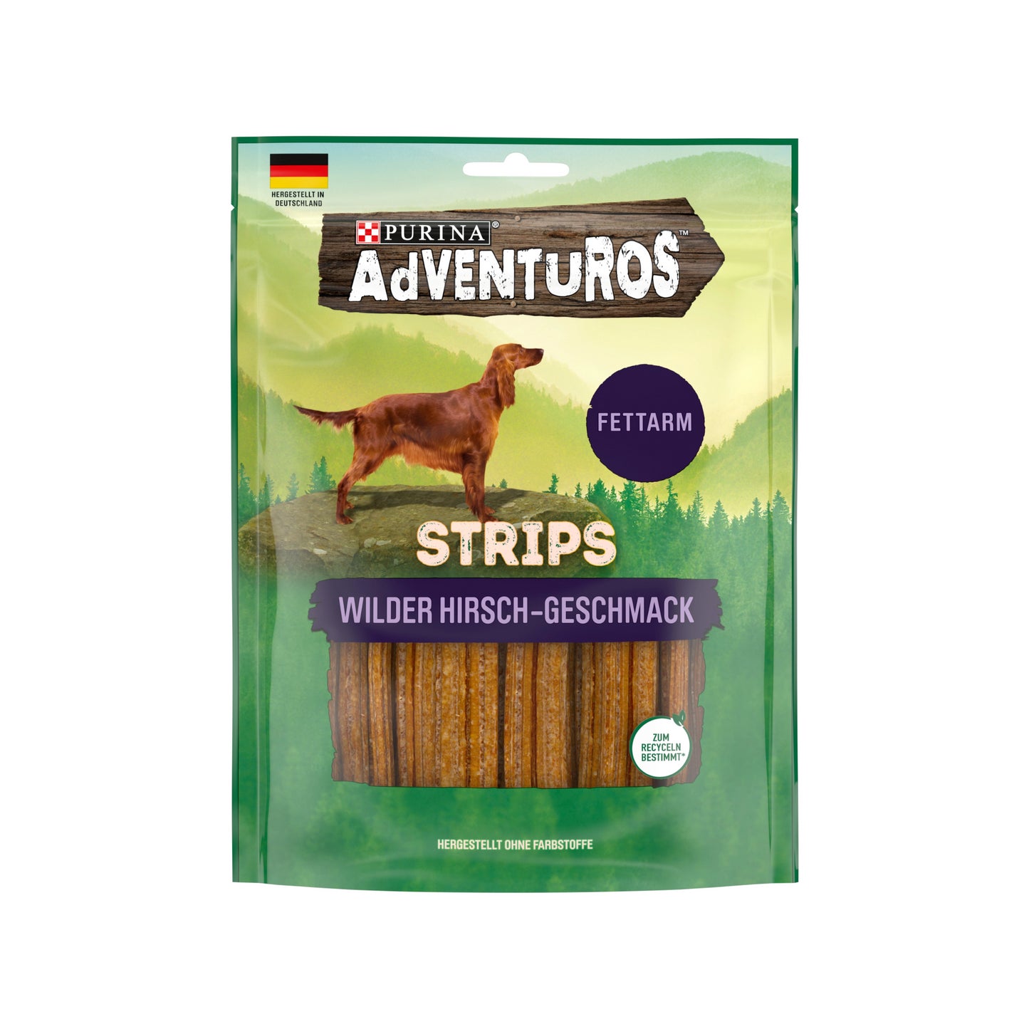 Adventuros Strips mit wildem Hirschgeschmack 90g