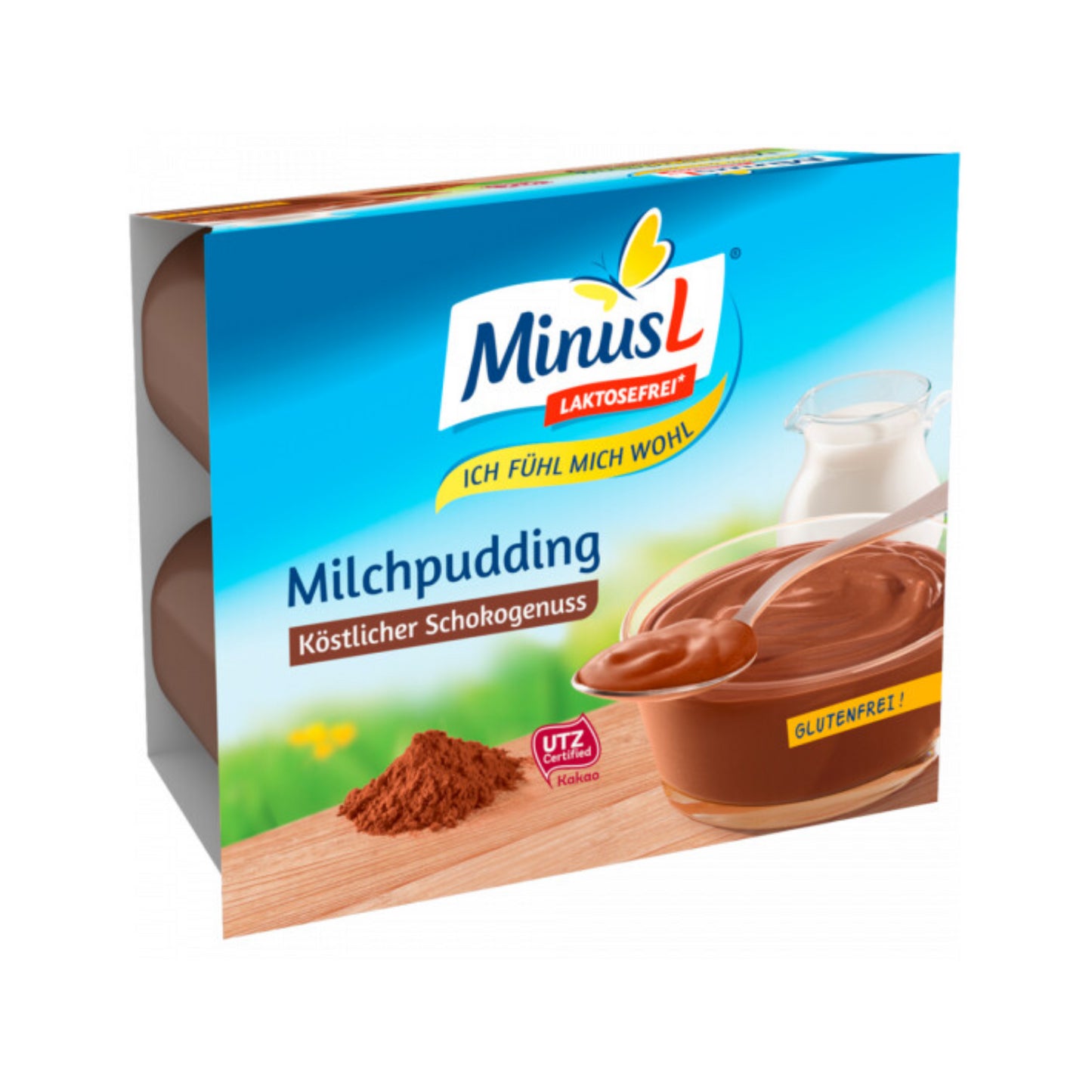 MinusL Milchpudding Schoko 4x125g