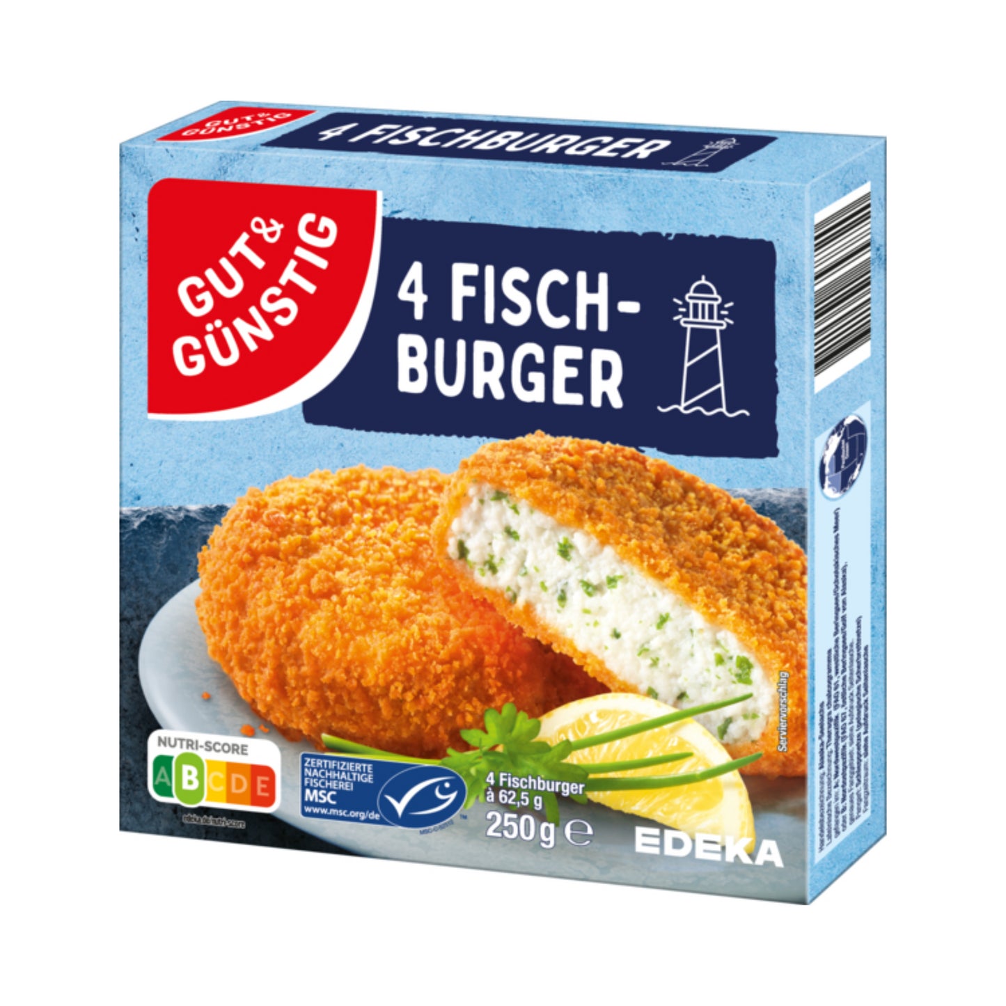 MSC GUT&GÜNSTIG Fischburger Alaska Seelachs 250g