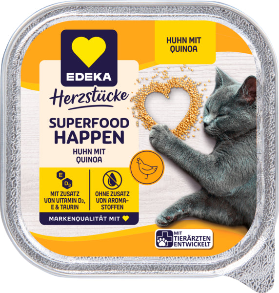 EDEKA Herzstücke Superfood Happen mit Huhn&Quinoa 100g