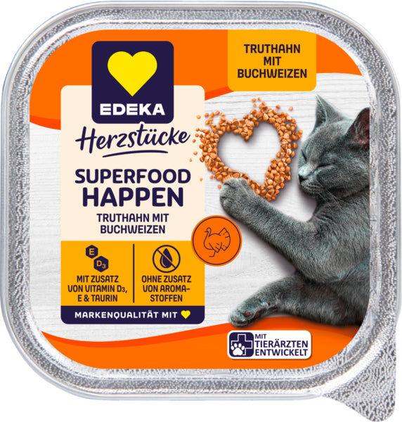 EDEKA Herzstücke Superfood Happen mit Buchweizen+Truthahn 100g