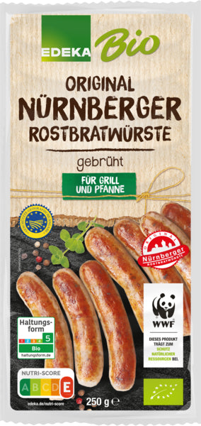 Bio EDEKA Nürnberger Rostbratwürstchen 250g