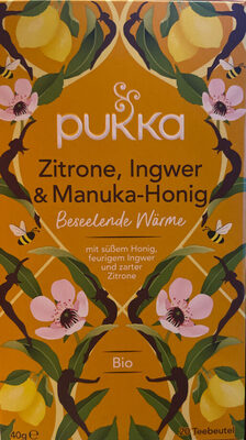 Bio Pukka Zitrone, Ingwer&Manukahonig Tee 20ST 40g