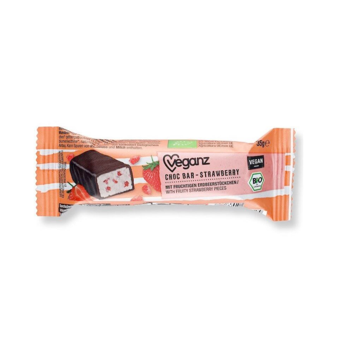 Bio Veganz Choc Bar Strawberry 35g