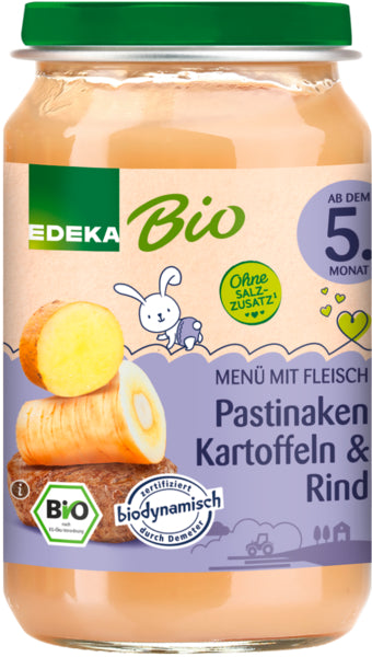 Demeter EDEKA Pastinaken Kartoffeln und Rind ab dem 5.Monat 190g