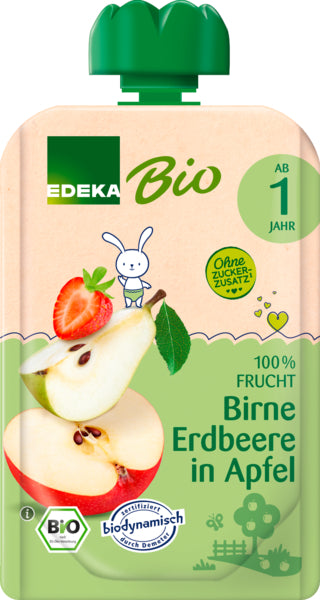 Demeter EDEKA Birne Erdbeere in Apfel ab 1.Jahr 100g
