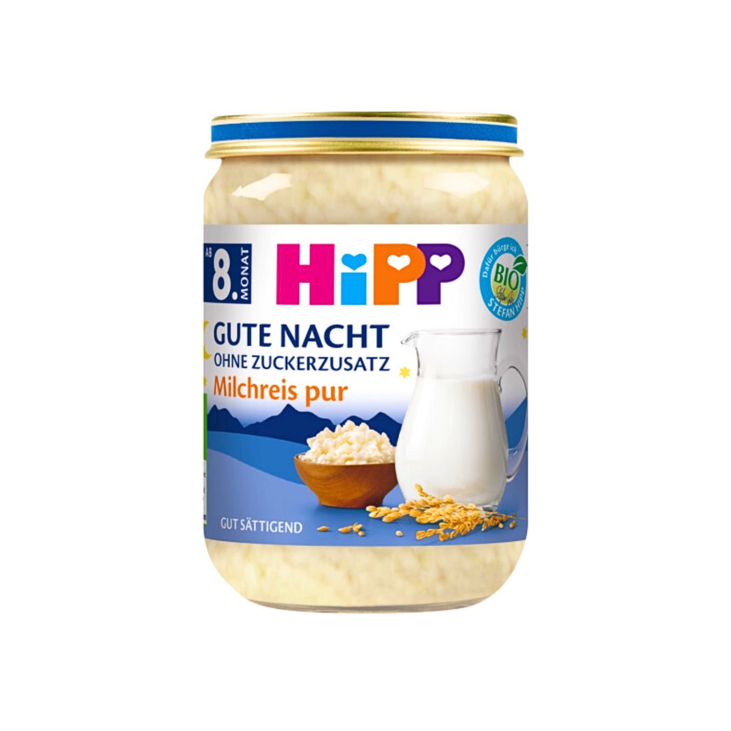 Bio Hipp Gute Nacht Milchreis pur ohne Zuckerzusatz ab 8.Monat 190g