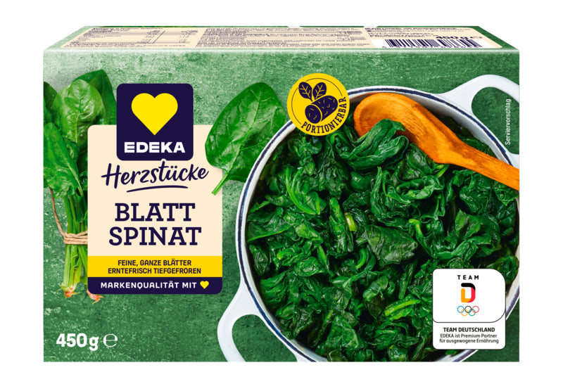EDEKA Herzstücke Blattspinat in Portionen 450g