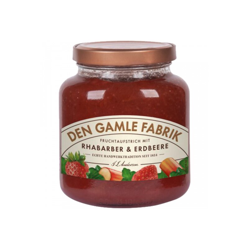 Den Gamle Fabrik Fruchtaufstrich Rhabarber&Erdbeere 380g