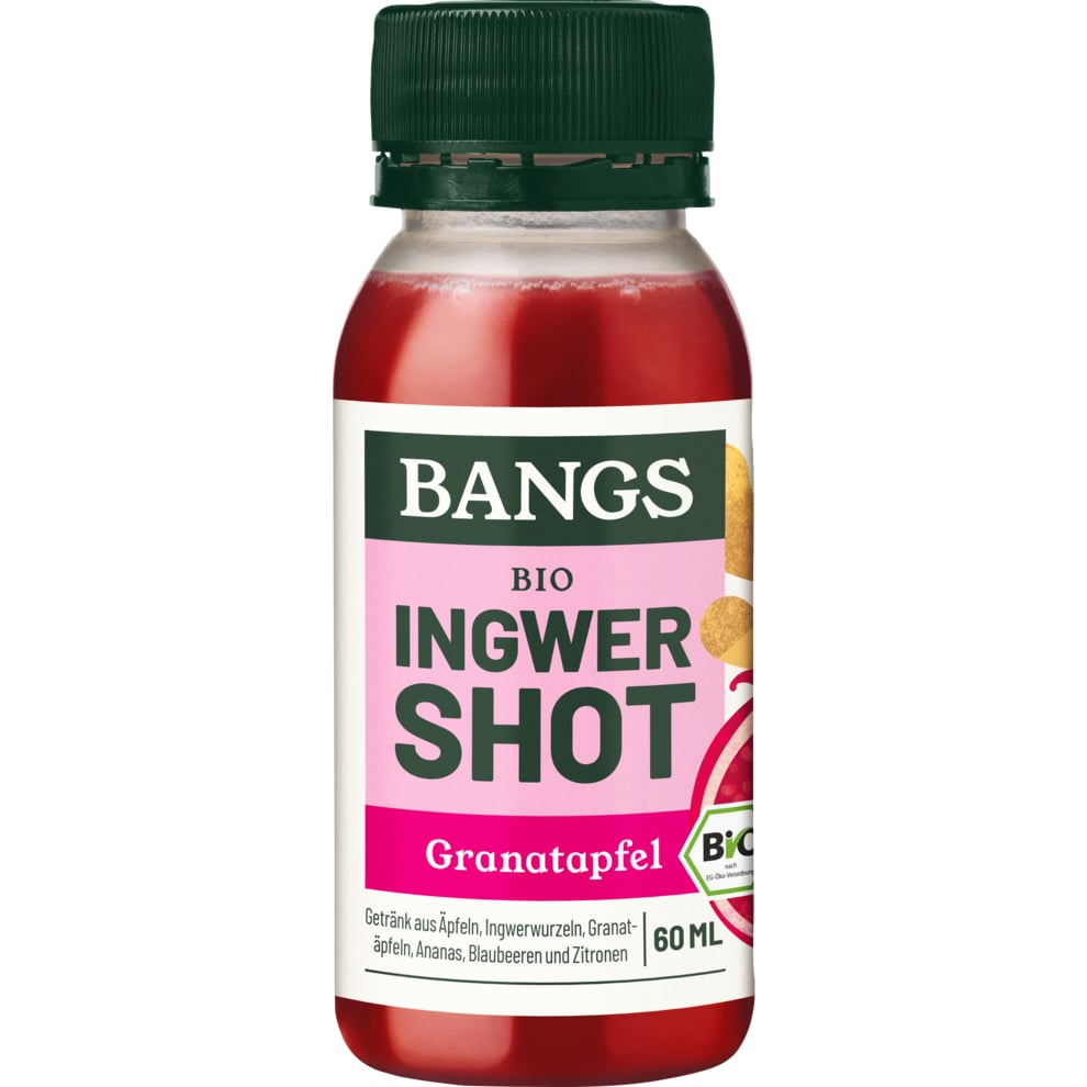 Bio Bangs Ingwer-Shot mit Granatapfel 0,3l DPG