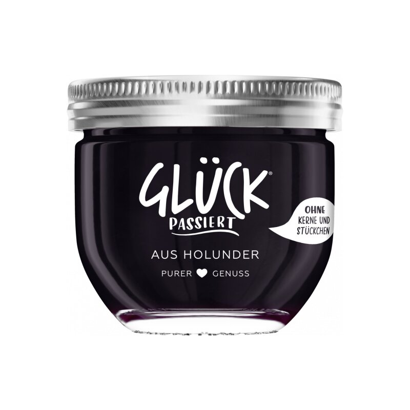 Glück Passiert Fruchtaufstrich Holunderbeere 230g