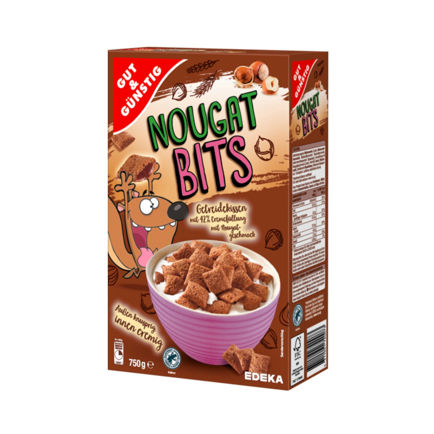 GUT&GÜNSTIG Nougat Bits 750g