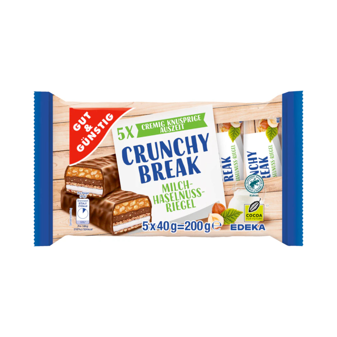 GUT&GÜNSTIG Crunchy Break Riegel 5ST 200g