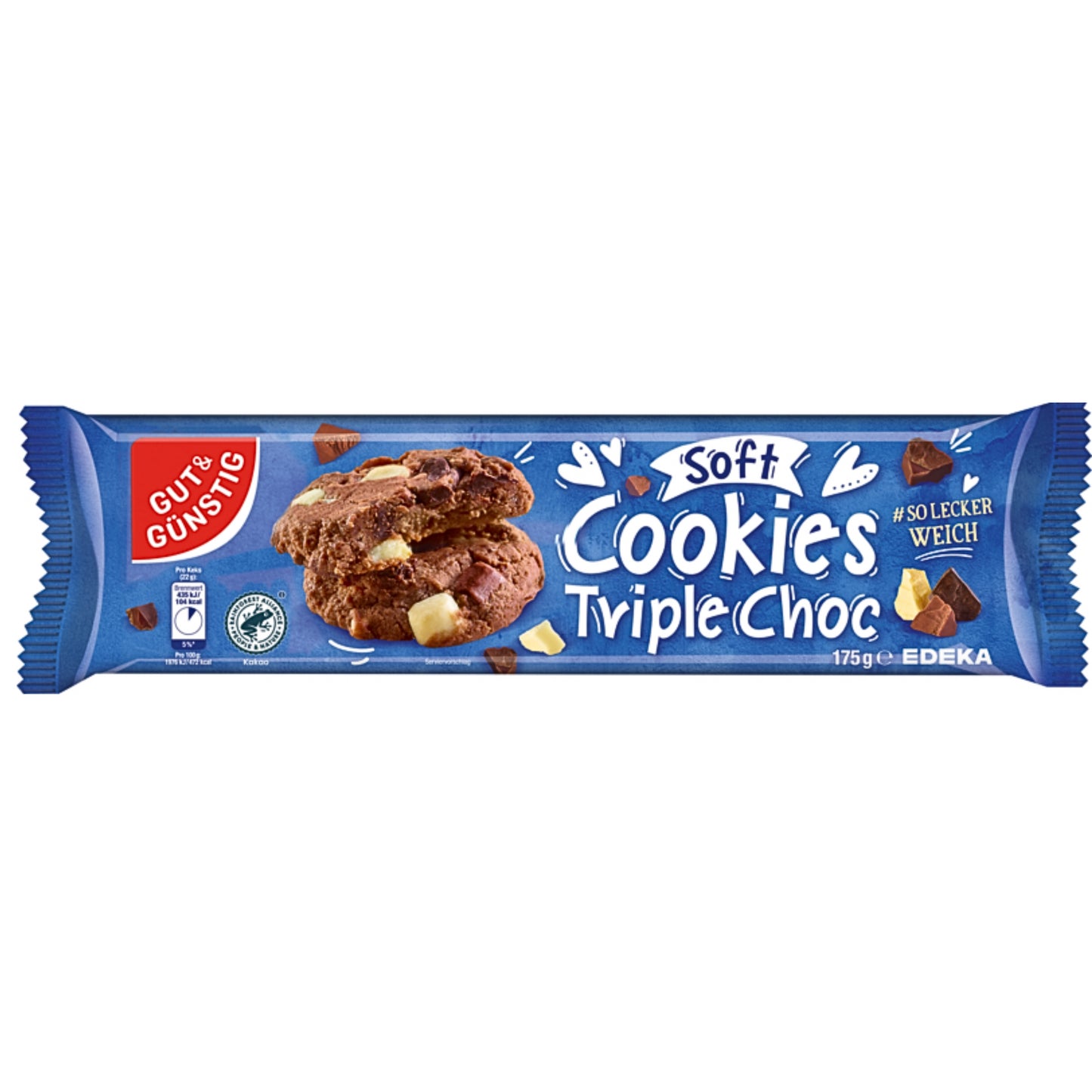 GUT&GÜNSTIG Soft Cookies Triple Chocolate 175g