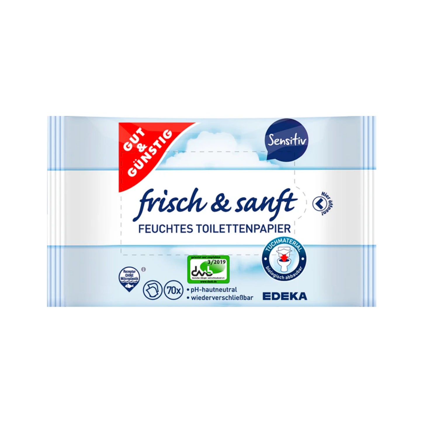 GUT&GÜNSTIG Toilettenpapier Sensitiv Doppelpack 2x70ST