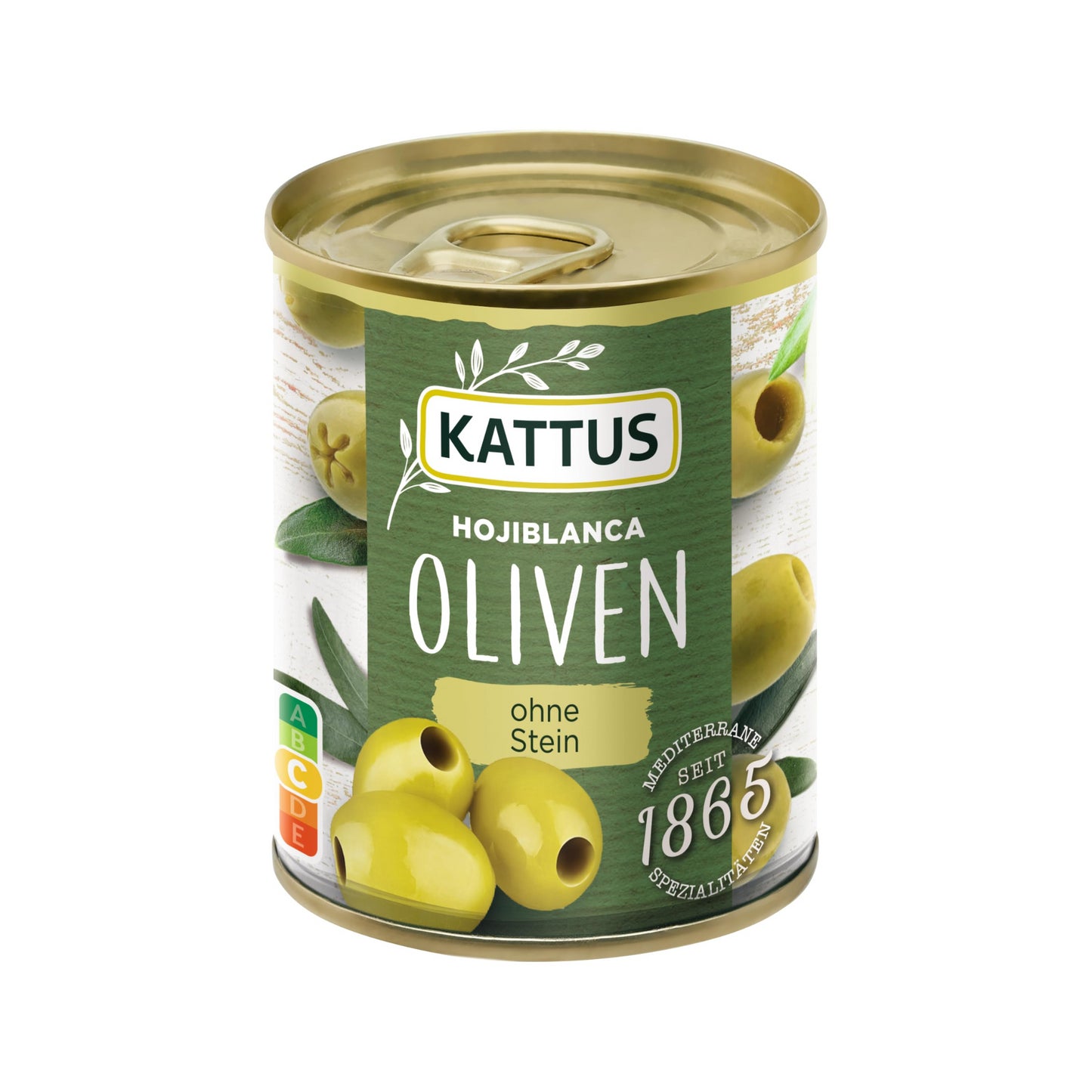 Kattus grüne Oliven entsteint 200g