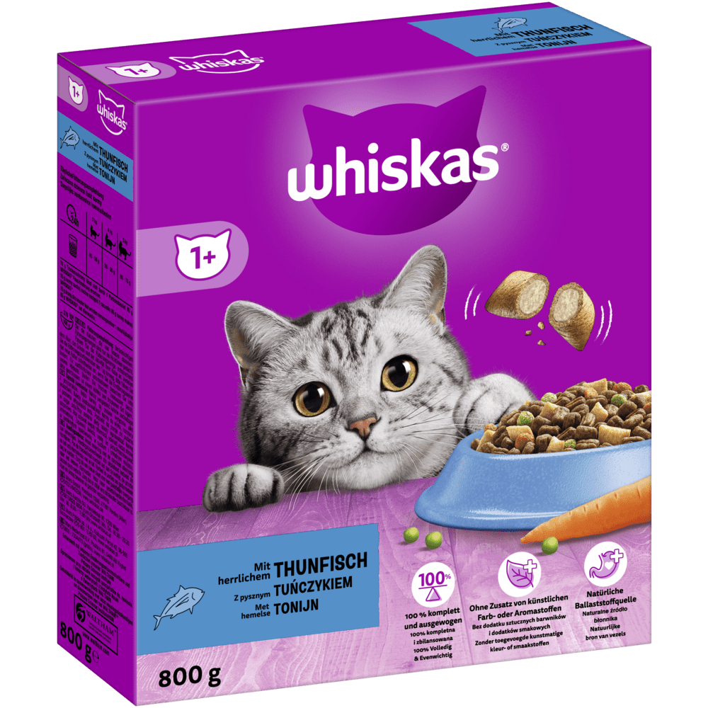 Whiskas 1+ Trocken mit Thunfisch 800g