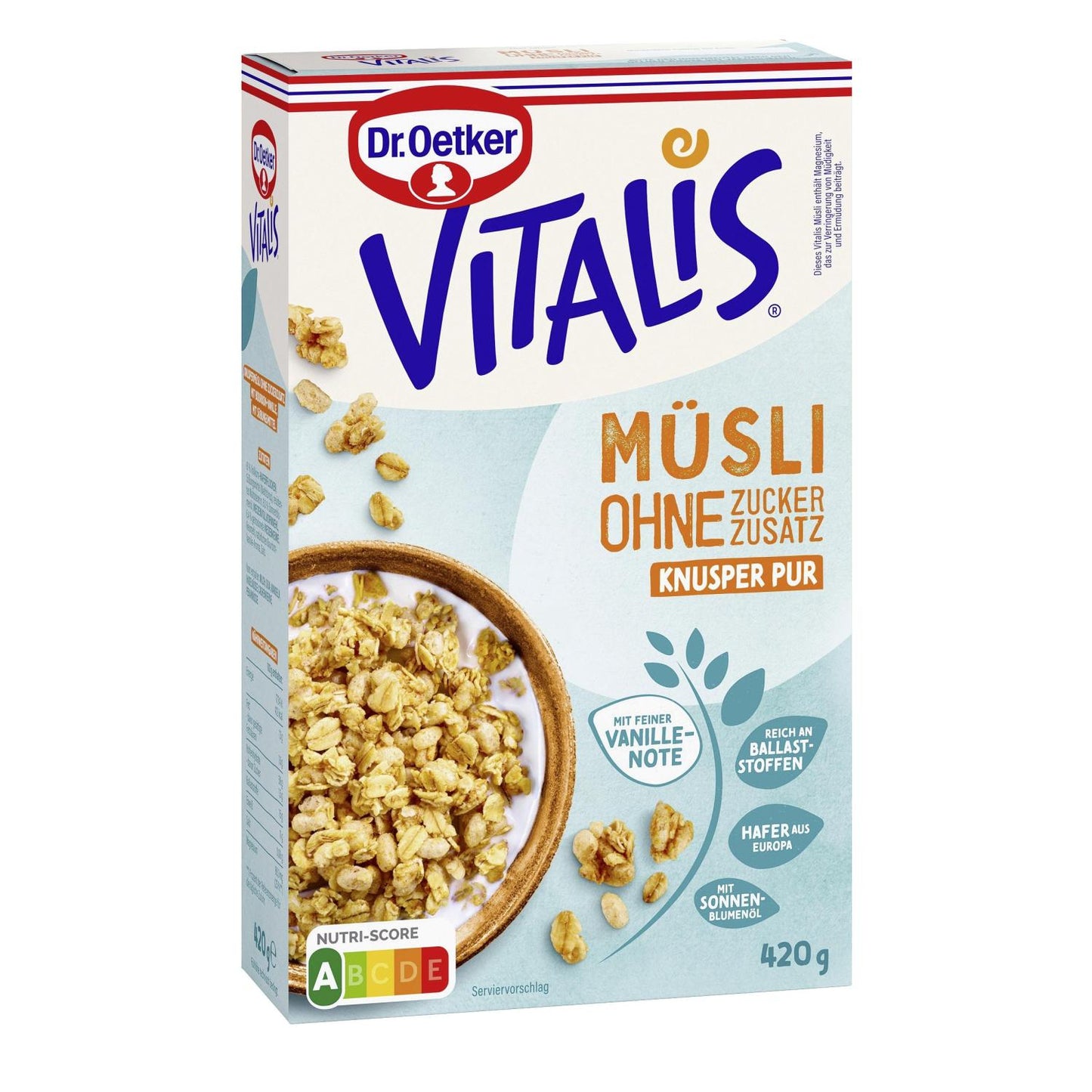 Dr.Oetker Vitalis ohne Zuckerzusatz Knusper Pur 420g