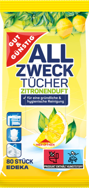 GUT&GÜNSTIG Allzwecktücher Citrus 80ST