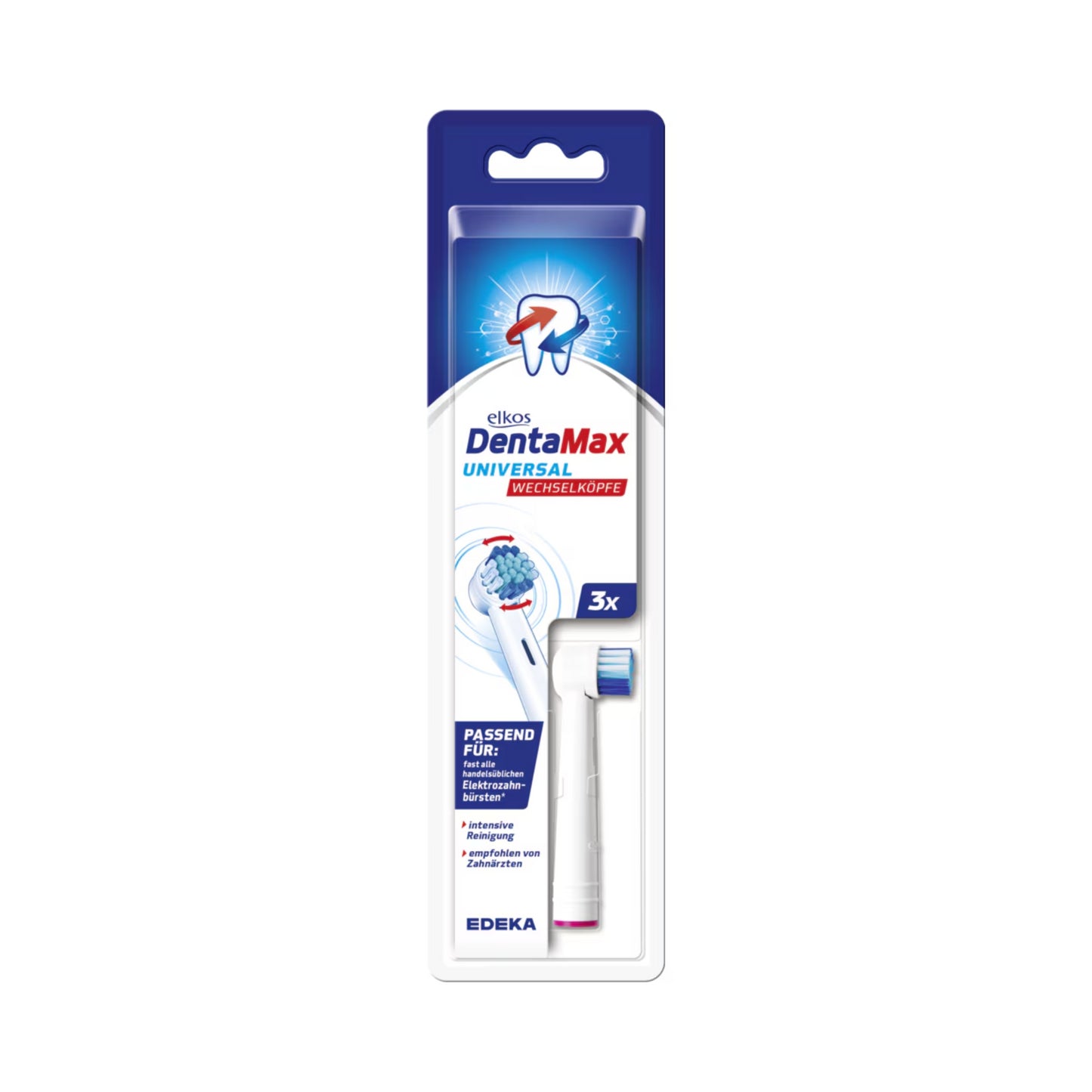 EDEKA elkos DentaMax Universal Wechselköpfe Total Clean Classic 3ST