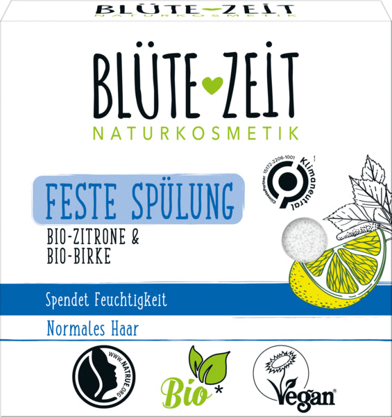 BLÜTEZEIT Feste Spülung Normales Haar Bio-Zitrone&Bio-Birke 60g
