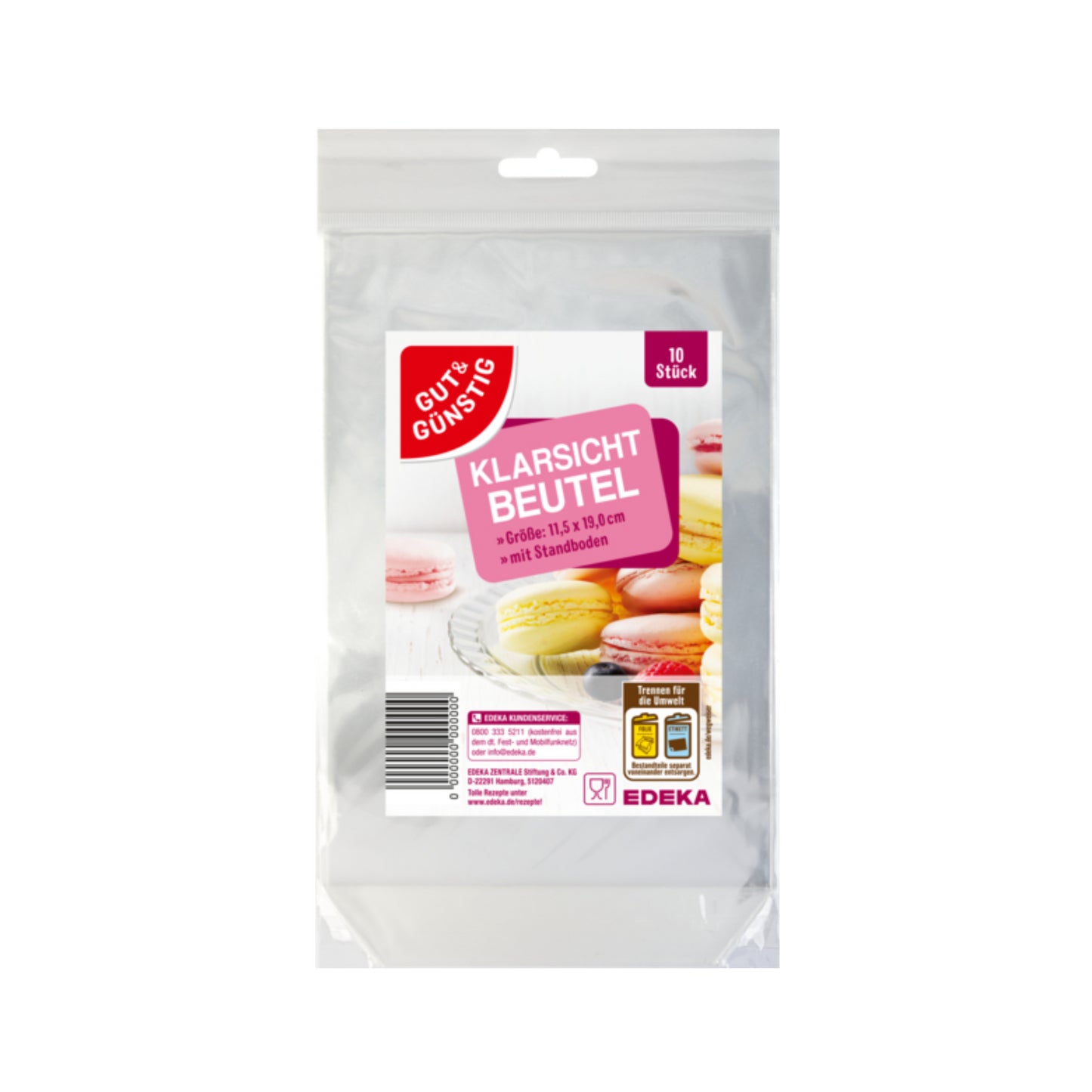 GUT&GÜNSTIG Folienbeutel 12x20cm 10ST