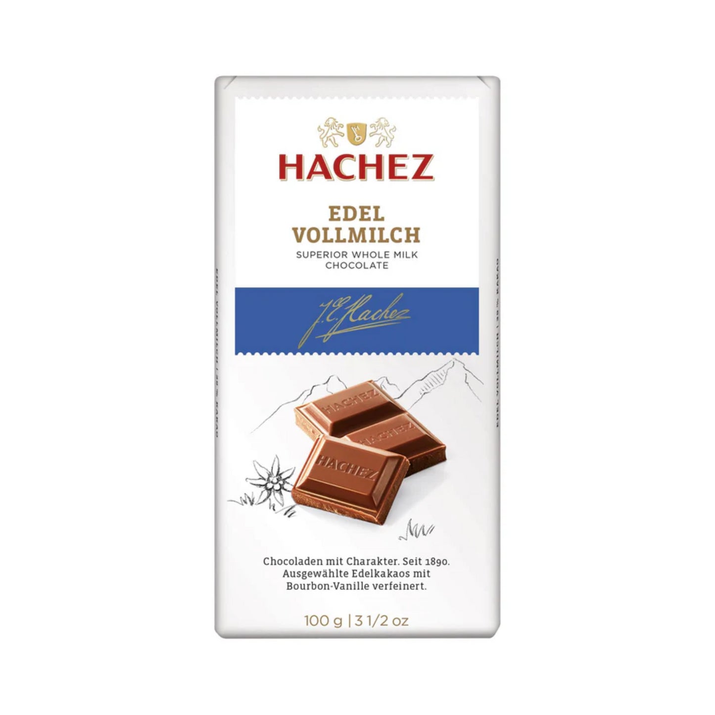 Hachez Chocolade Edel-Vollmilch 100g