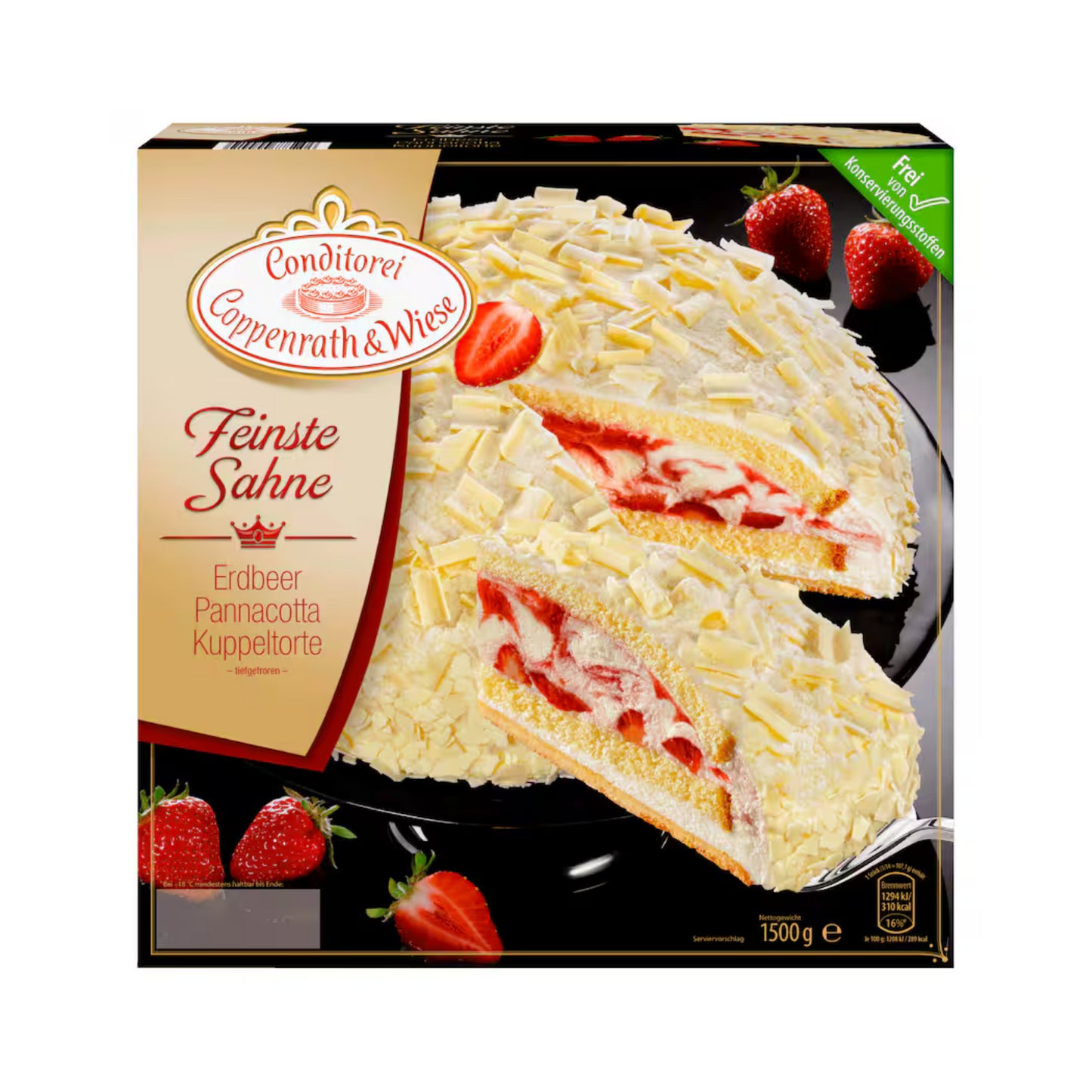 Coppenrath&Wiese Erdbeer Pannacotta Kuppeltorte 1,5kg